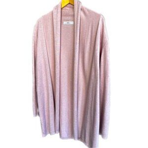 Zara Knit Open Front Blue Cardigan Shall Collar Women's Size M Pink